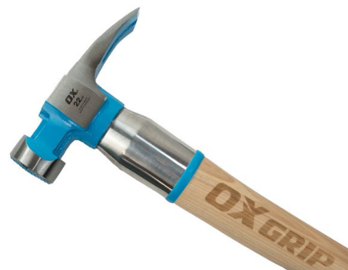 OX Tools Pro Hickory Hammer w/ Steel Reinforced Shaft 22oz