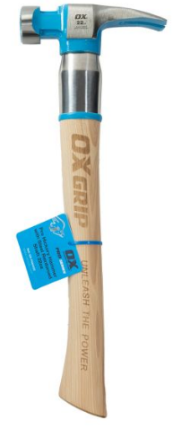 OX Tools Pro Hickory Hammer w/ Steel Reinforced Shaft 22oz