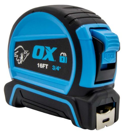 OX Tools Trade Double Locking Tape Measure, 16'